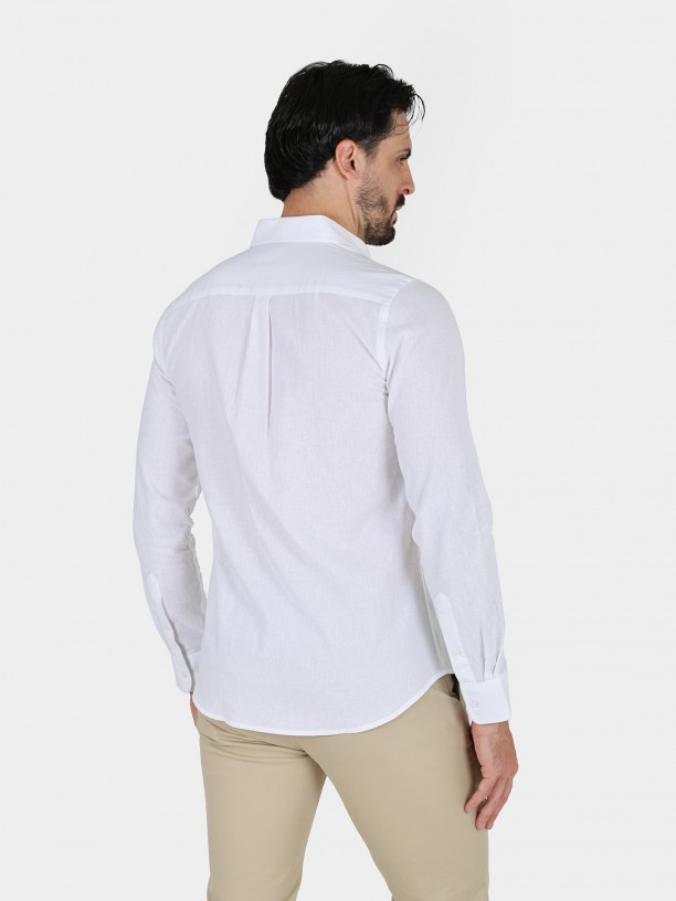 Plain linen cotton shirt Plain linen cotton shirt