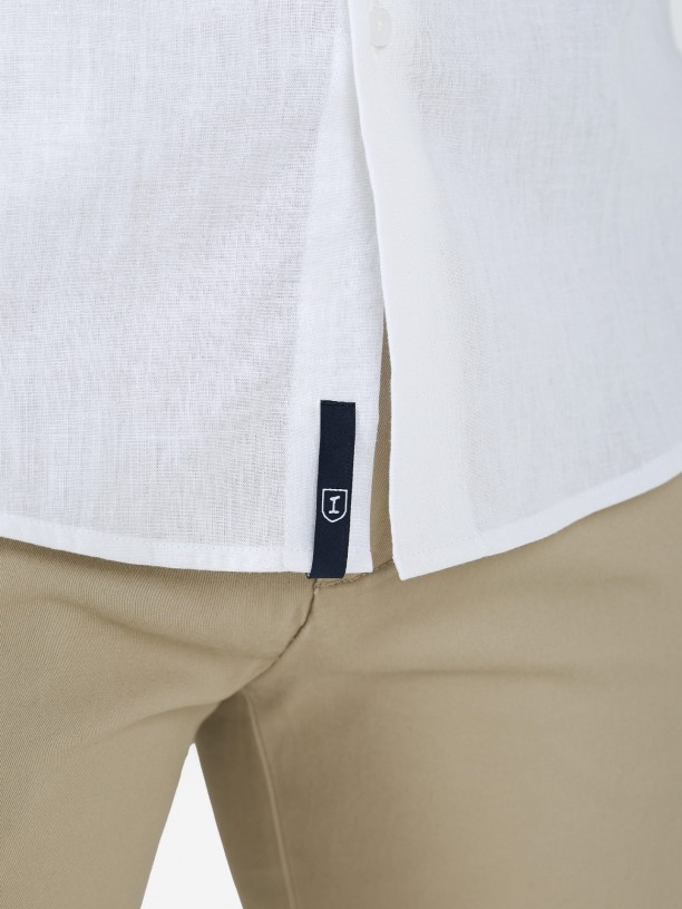 Plain linen cotton shirt Plain linen cotton shirt