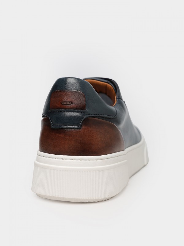 Sapatilha de pele polida Sapatilha de pele polida