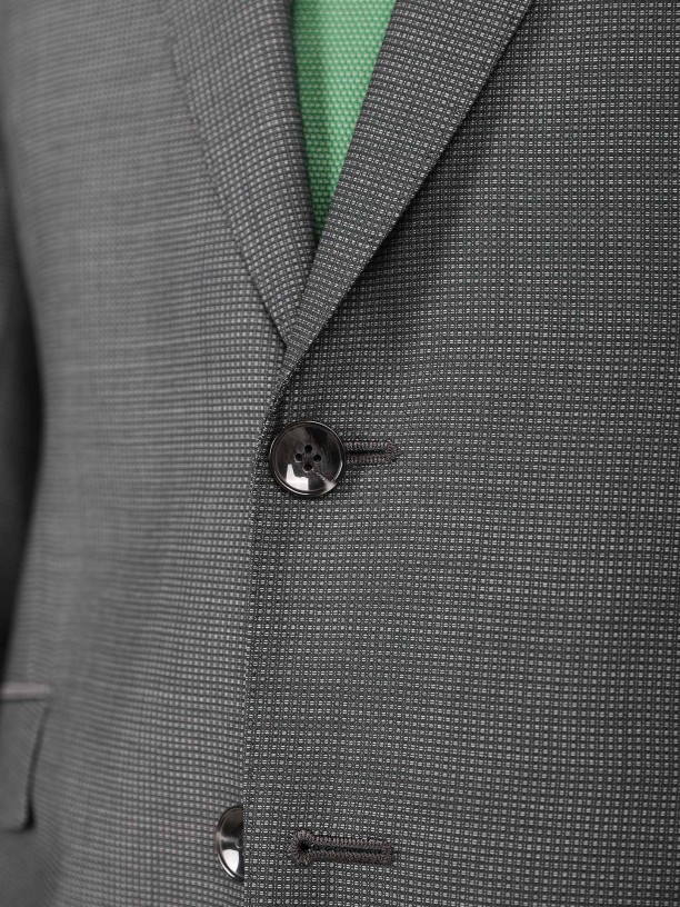 Suit with micro pattern 100% Marzotto wool