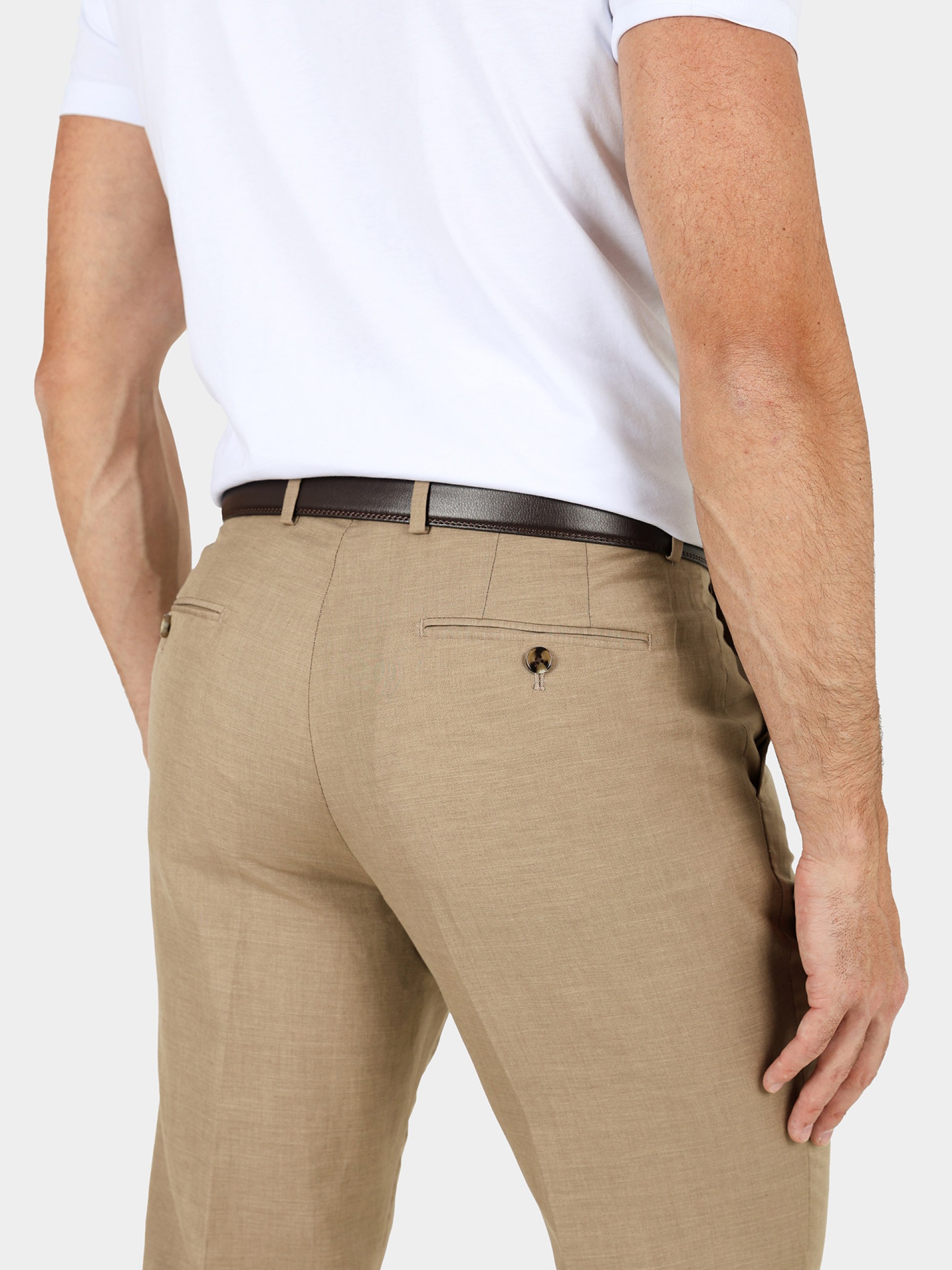 Slim fit plain linen suit