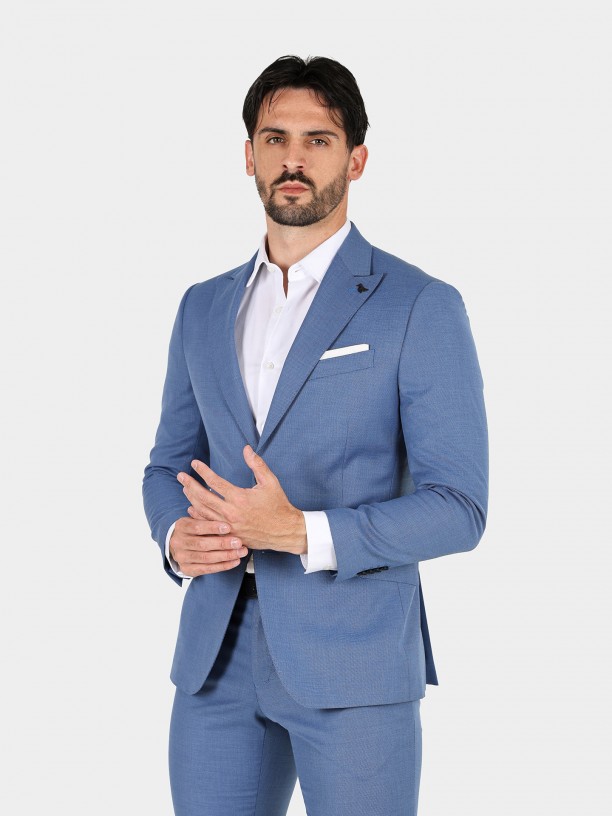 Slim fit micro structured suit