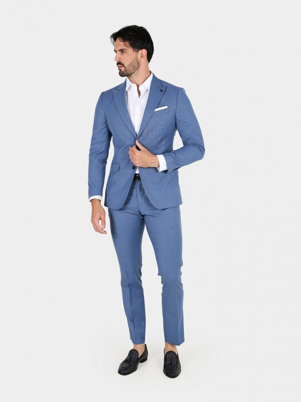 Slim fit micro structured suit