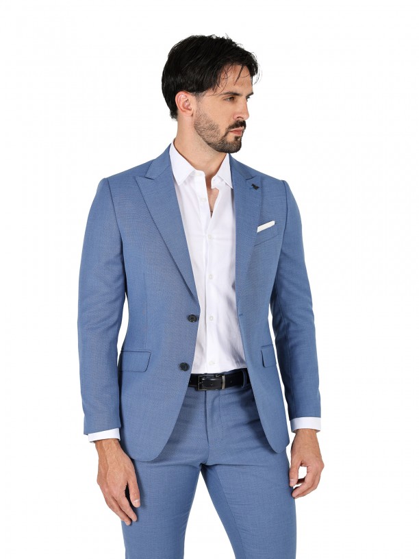 Slim fit micro structured suit