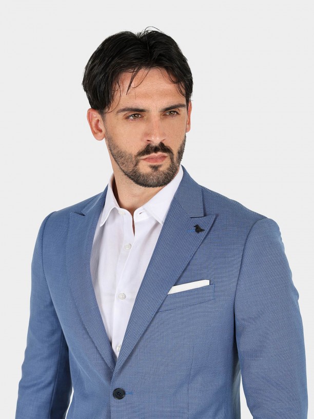 Slim fit micro structured suit