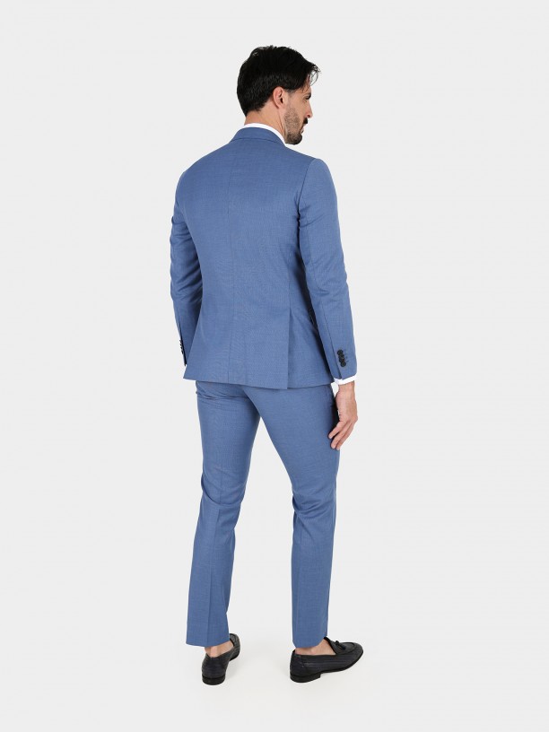 Slim fit micro structured suit