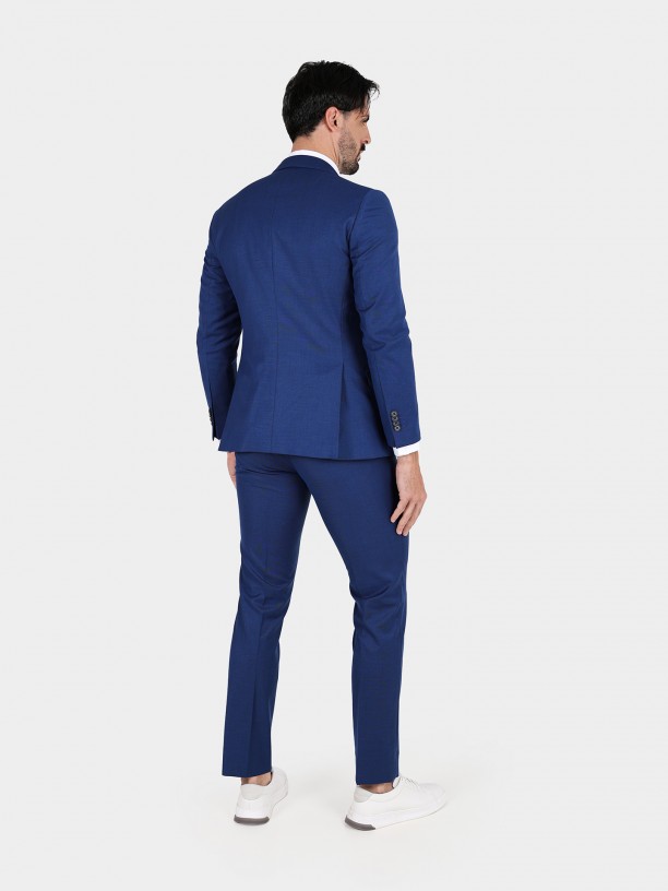 Fato de micro estrutura slim fit