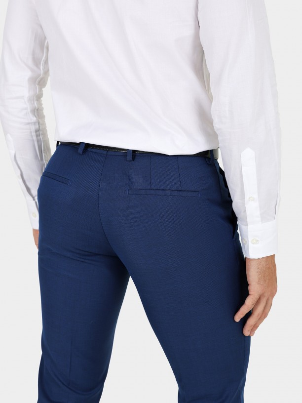 Fato de micro estrutura slim fit