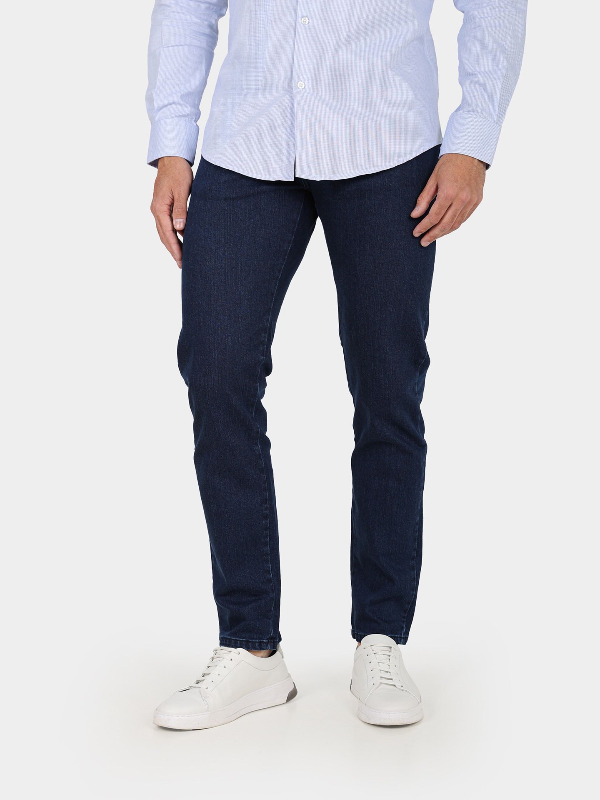 Regular fit cotton jeans