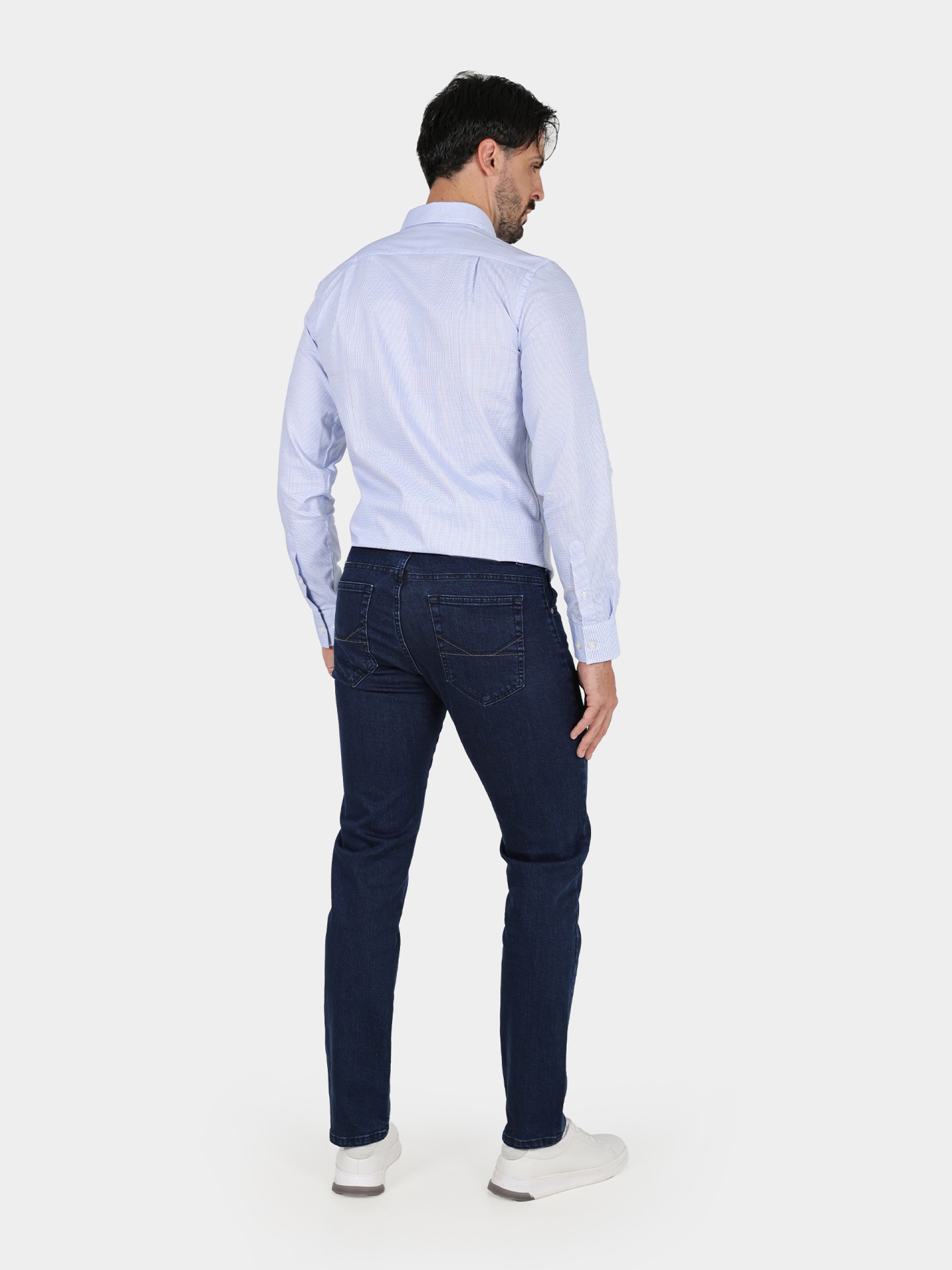 Regular fit cotton jeans