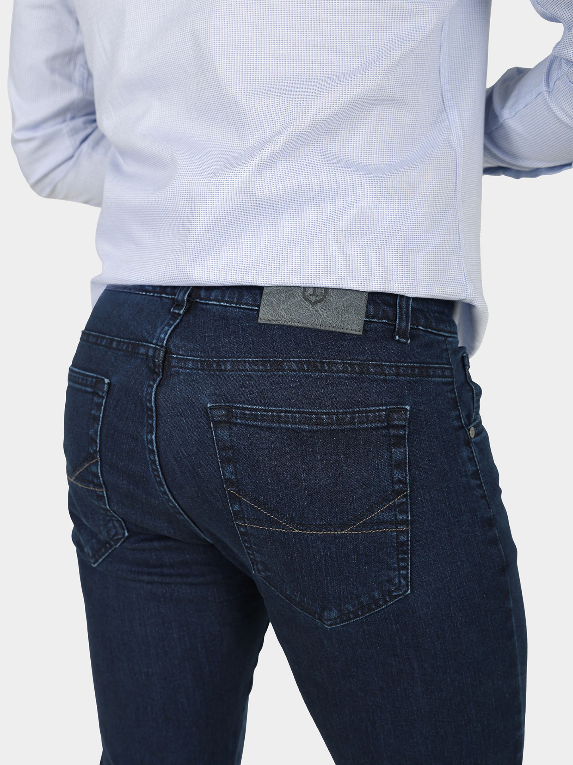 Regular fit cotton jeans