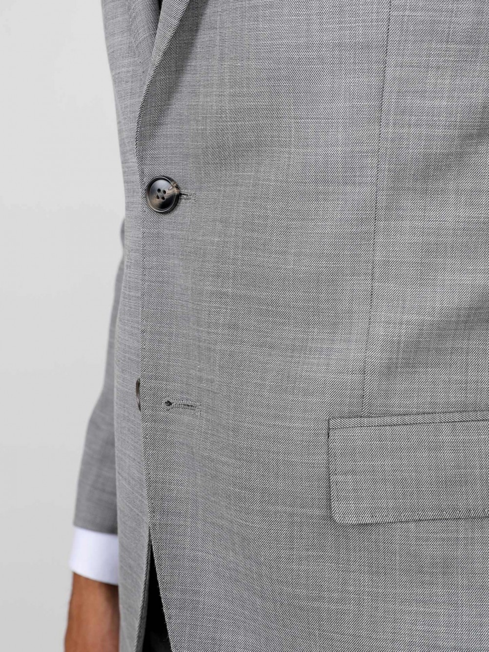 Fato liso slim fit com colete