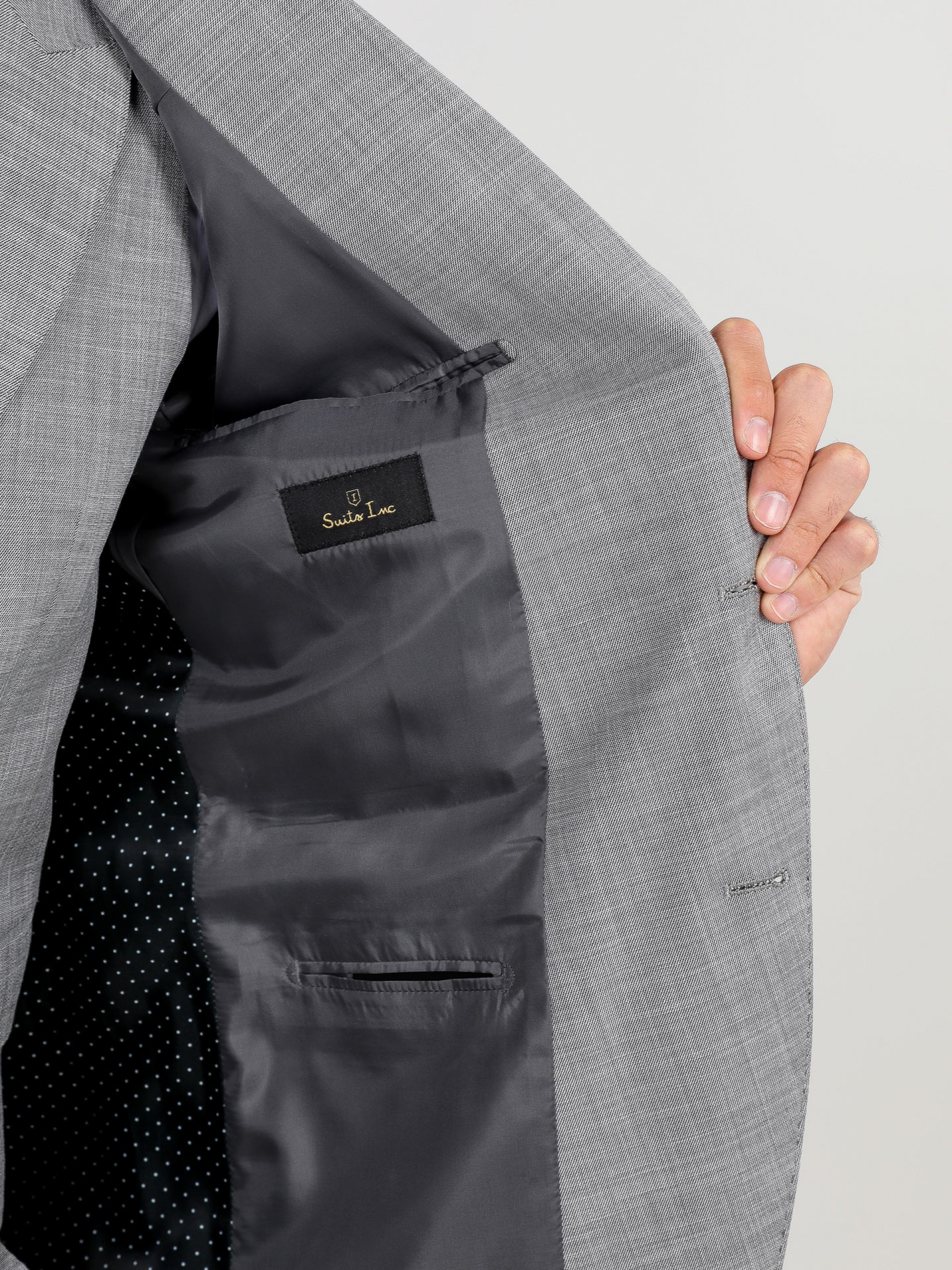 Slim fit plain suit with vest