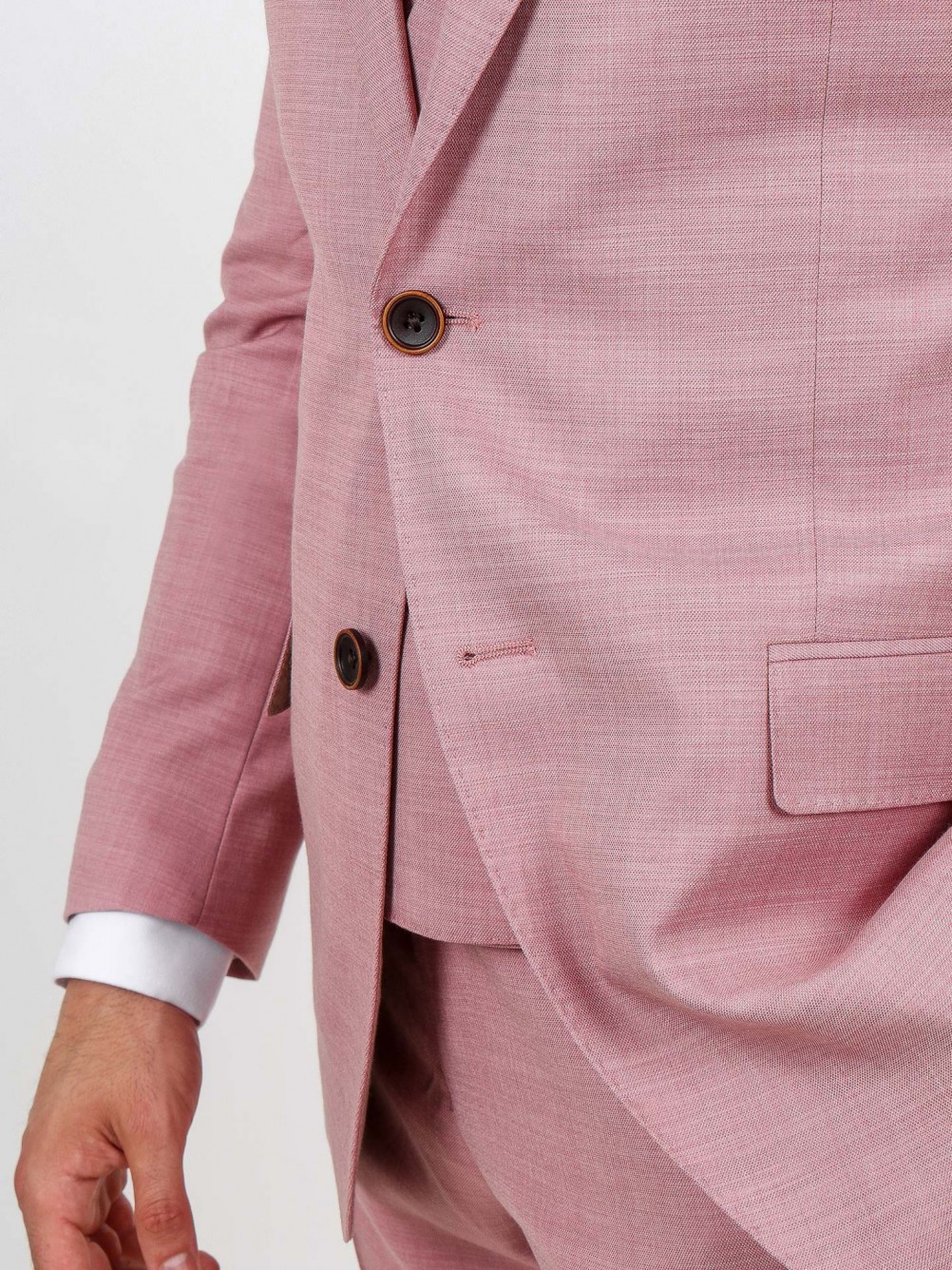 Traje liso slim fit con chaleco