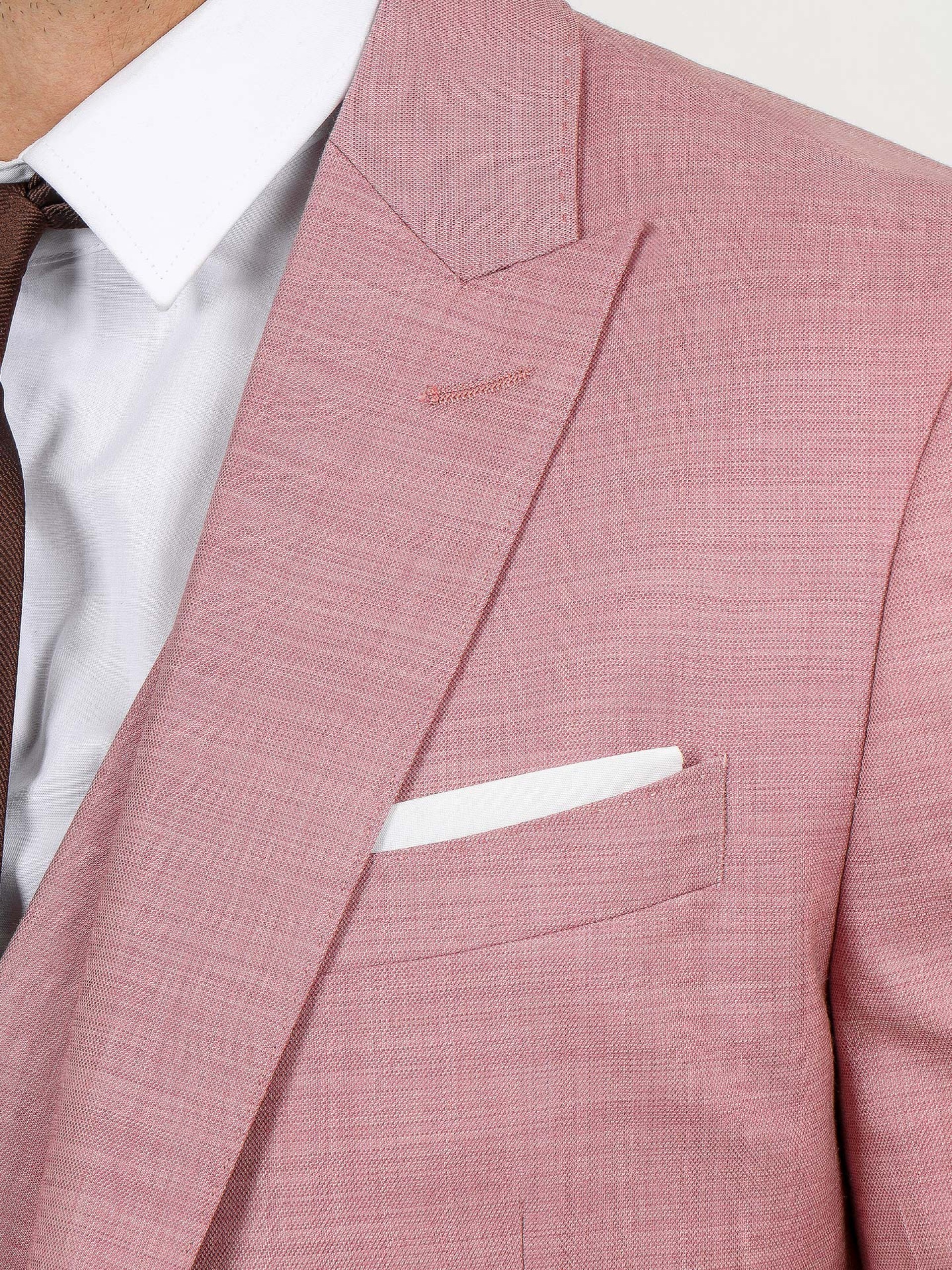 Slim fit plain suit with vest