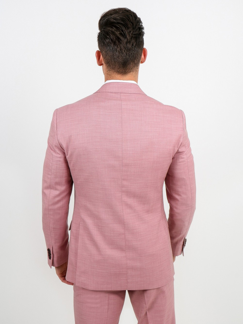 Traje liso slim fit con chaleco