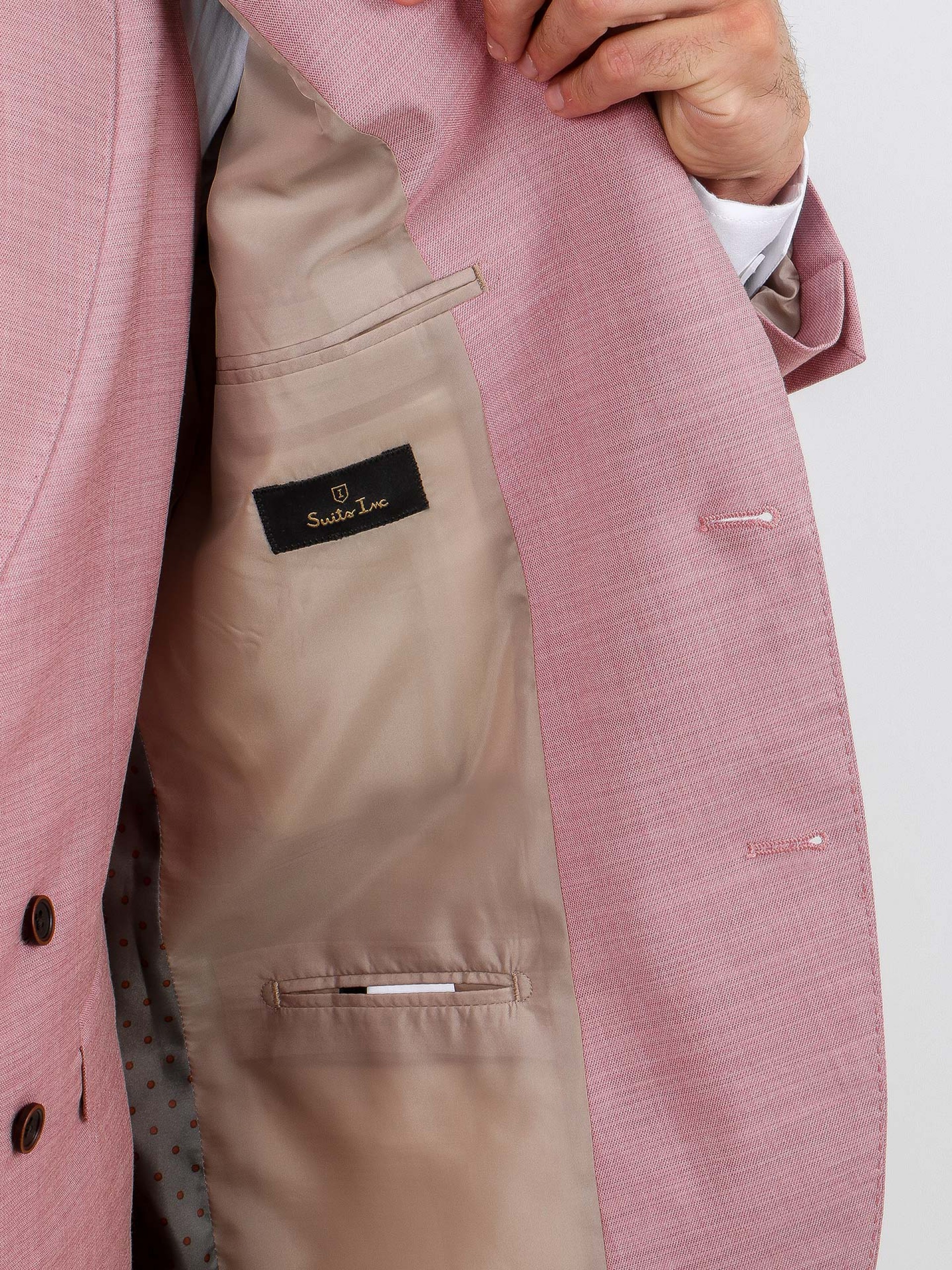 Slim fit plain suit with vest