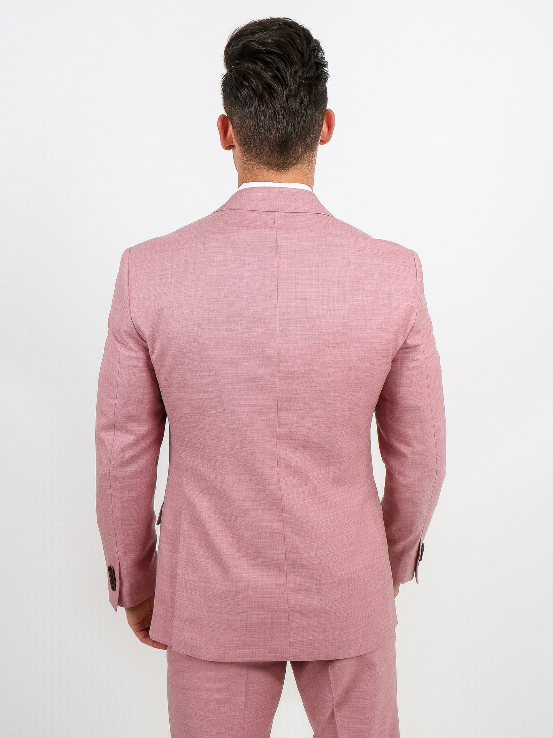 Slim fit plain suit with vest