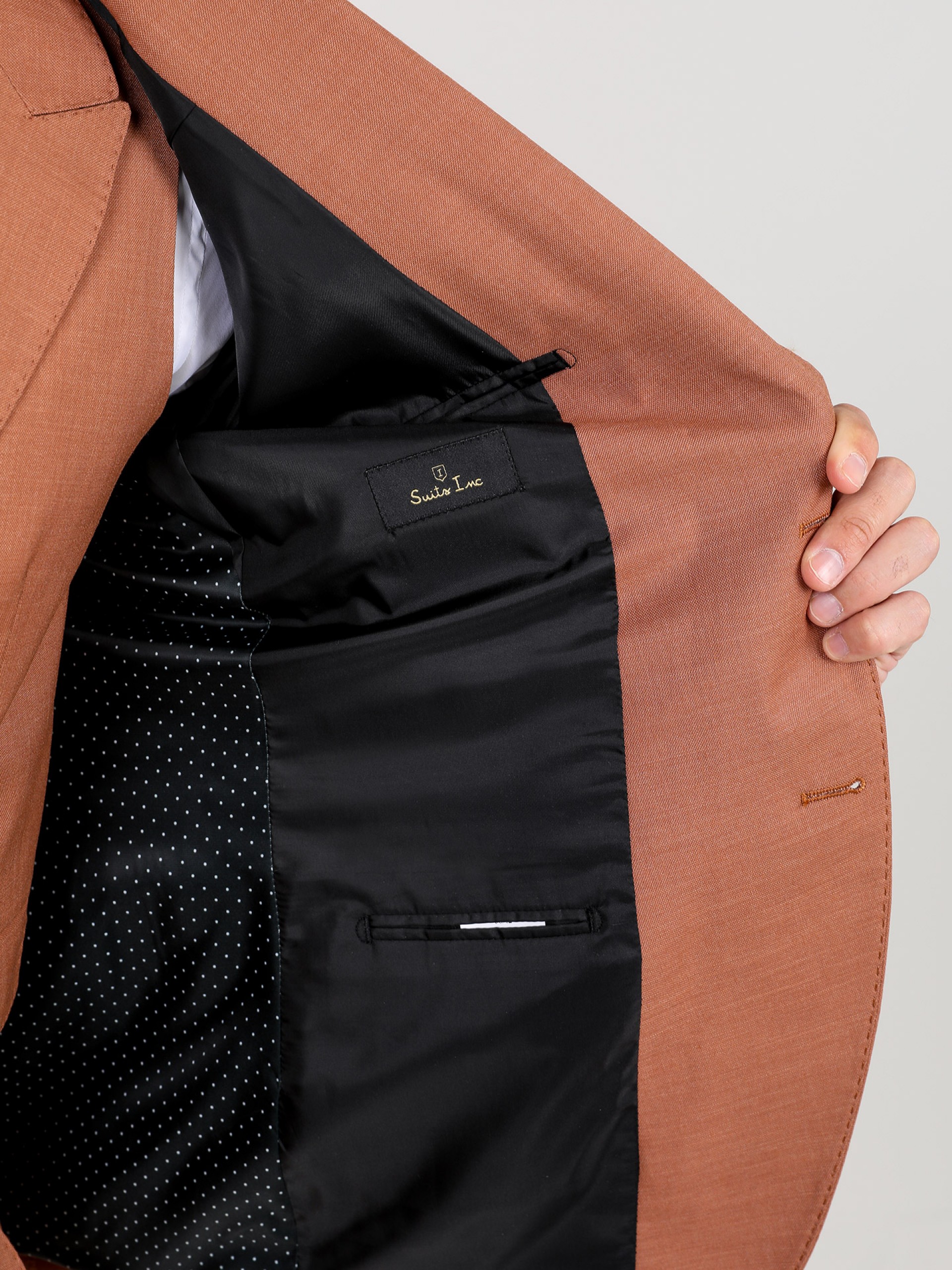 Slim fit plain suit with vest