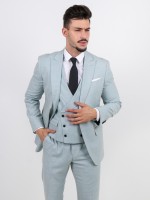 Traje liso slim fit con chaleco Traje liso slim fit con chaleco