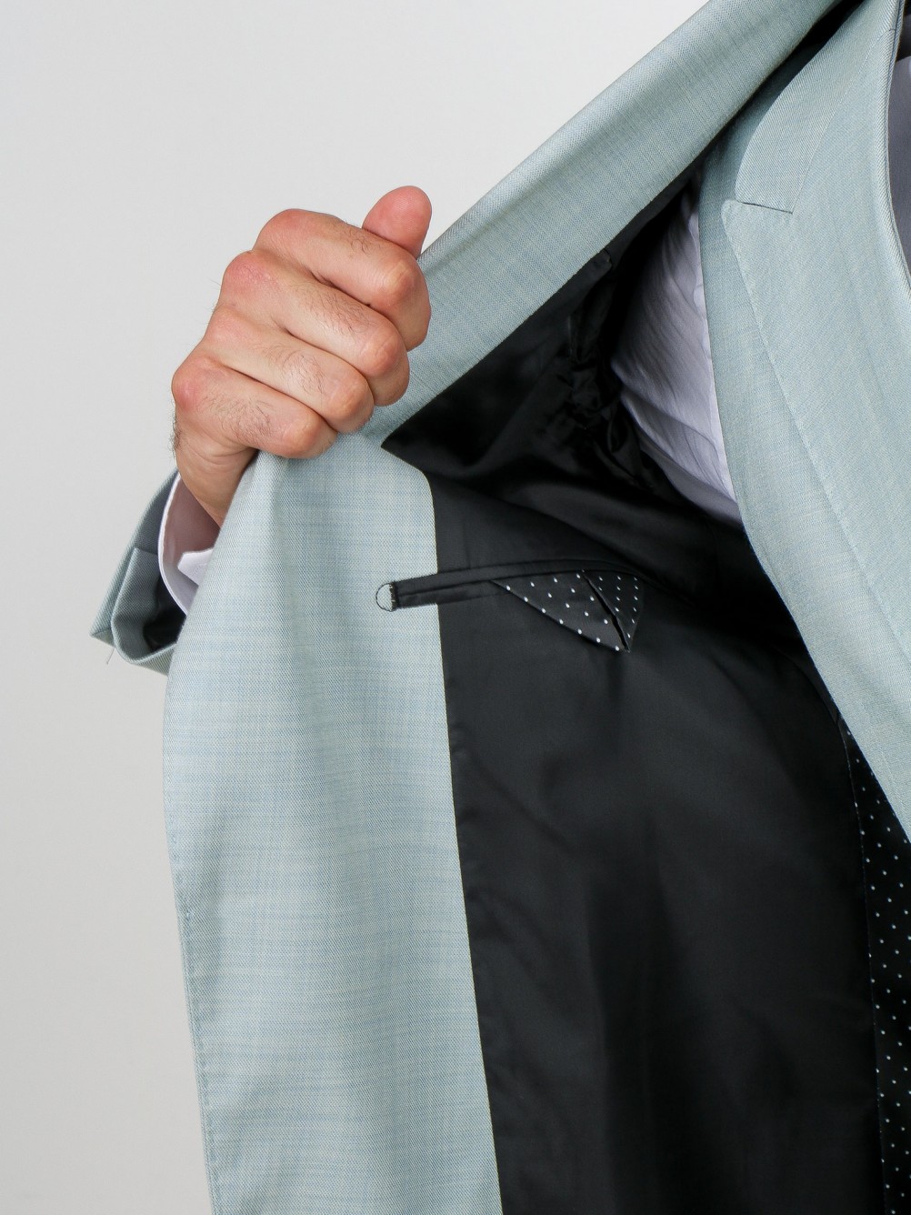 Traje liso slim fit con chaleco