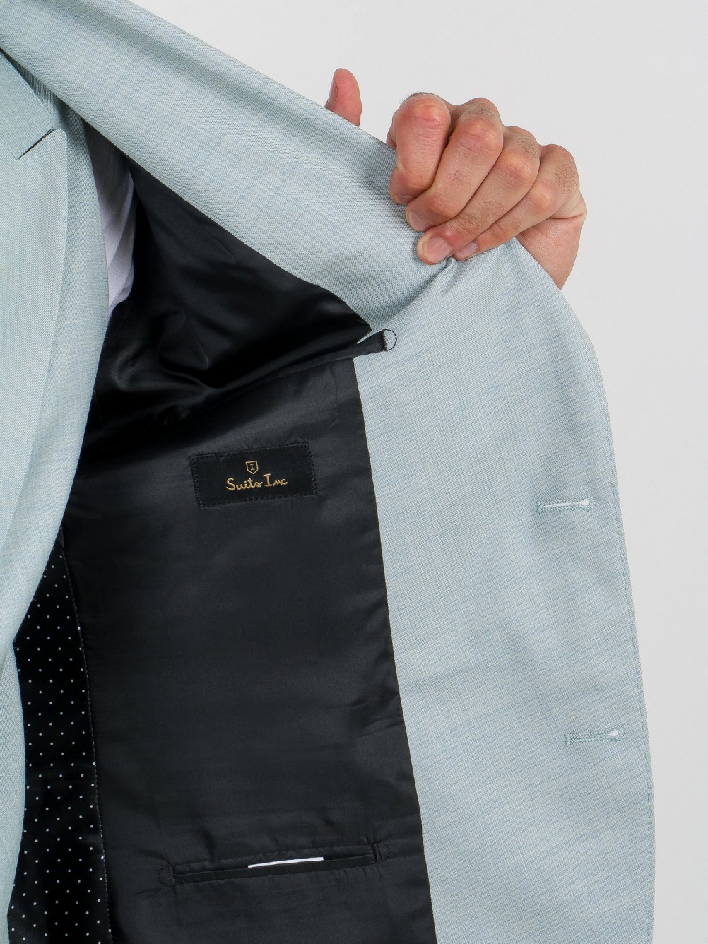 Traje liso slim fit con chaleco