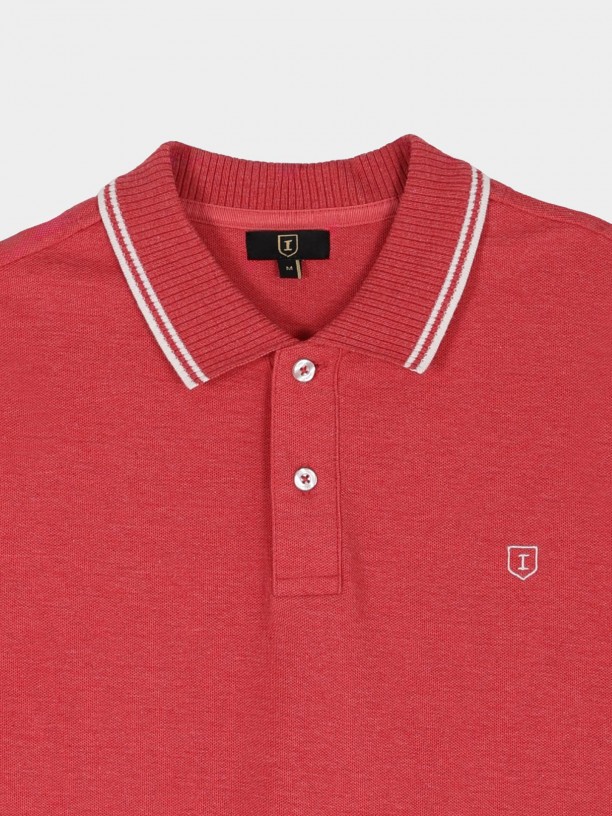 Basic 100% cotton piqu polo shirt