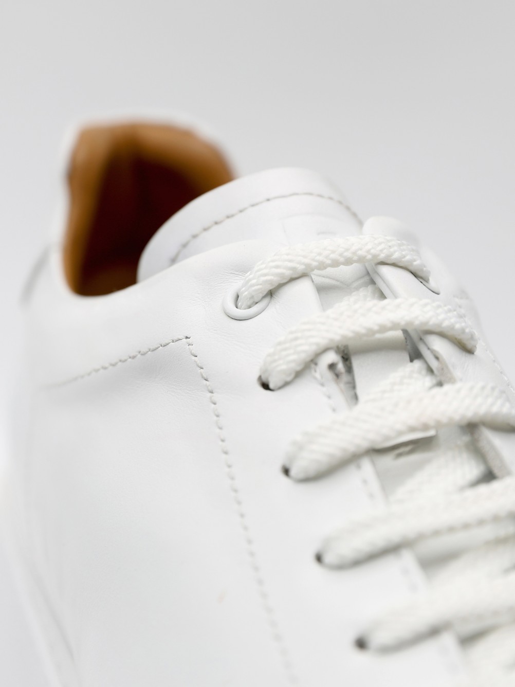Polished leather sneakers