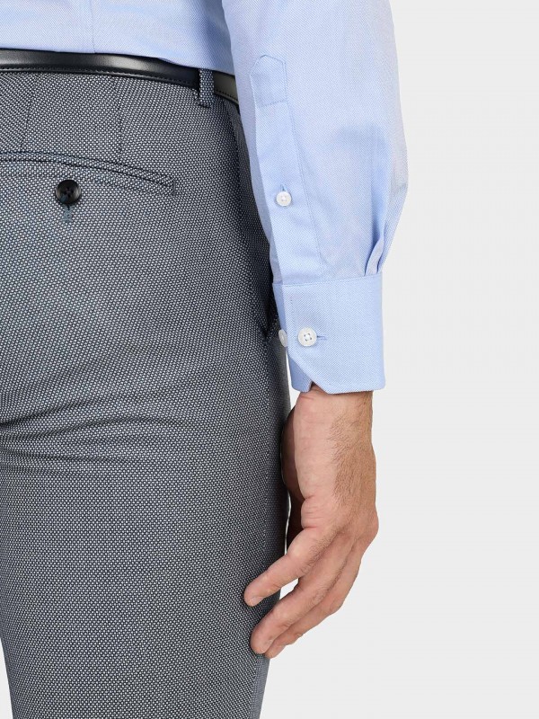 Camisa 100% algodão com micro padrão Camisa 100% algodão com micro padrão