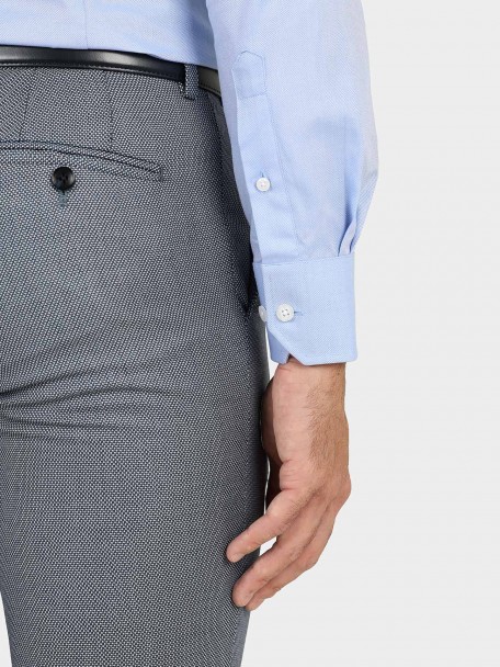100% cotton shirt with a micro pattern 100% cotton shirt with a micro pattern