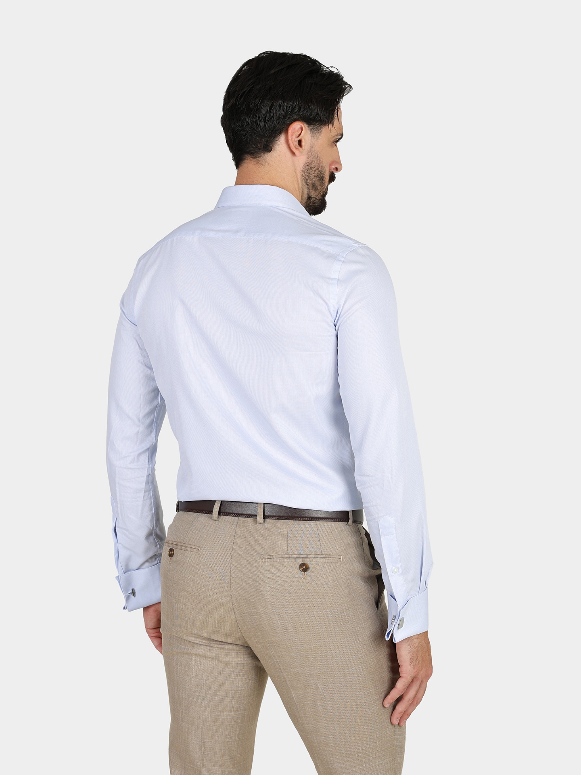 Camisa clássica regular fit para botão de punho