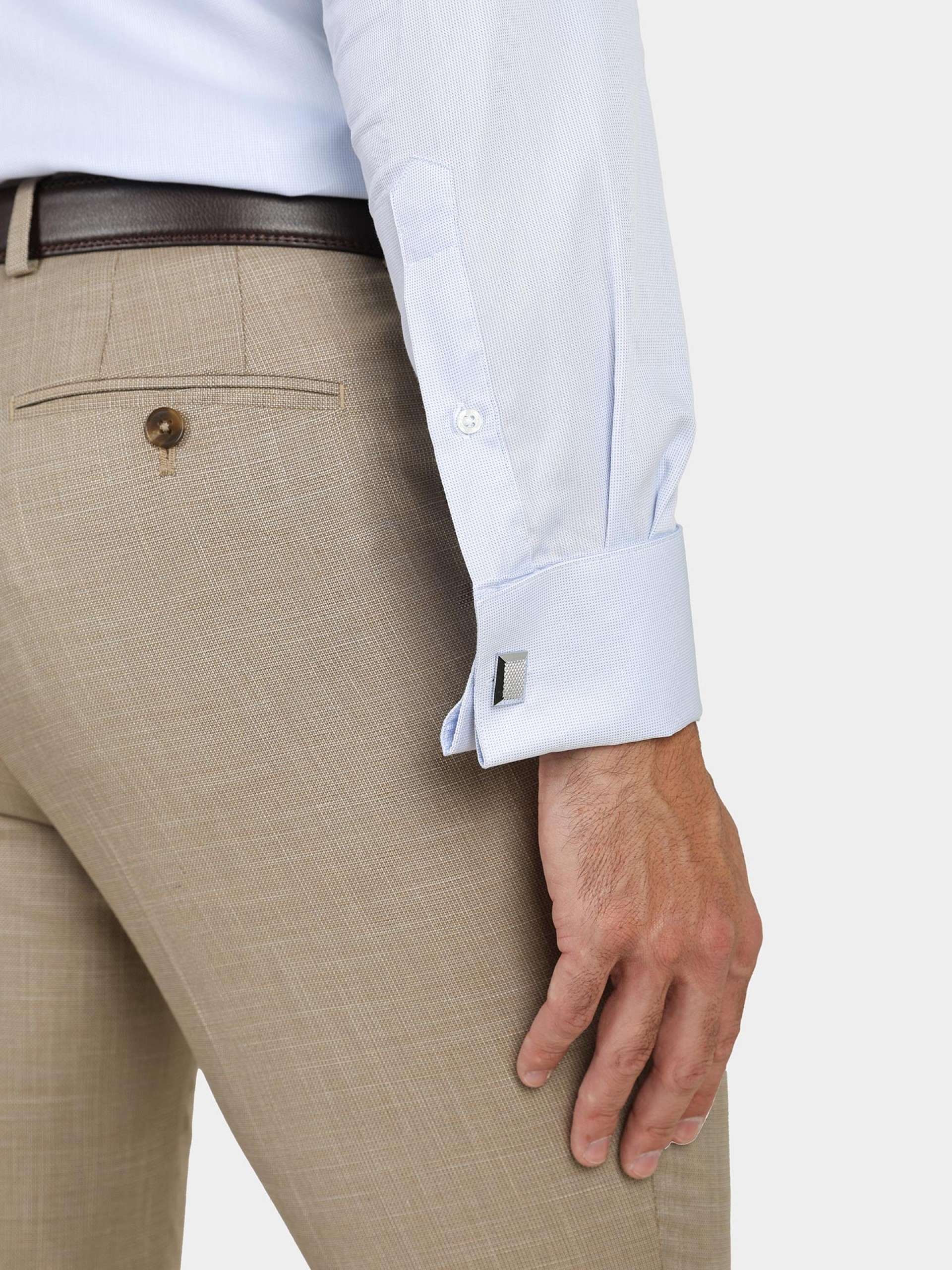 Camisa clássica regular fit para botão de punho