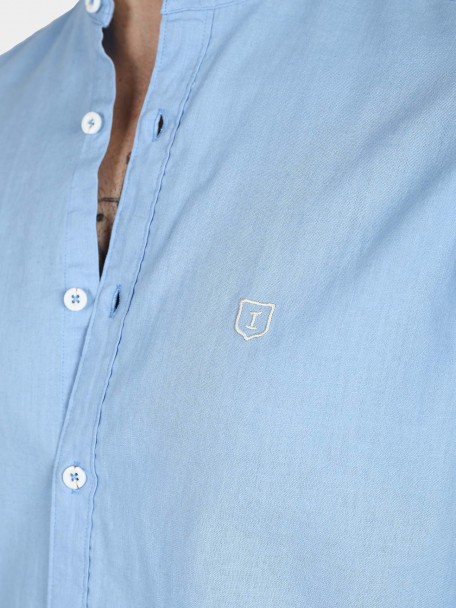 Camisa de lino y algodón cuello mao Camisa de lino y algodón cuello mao