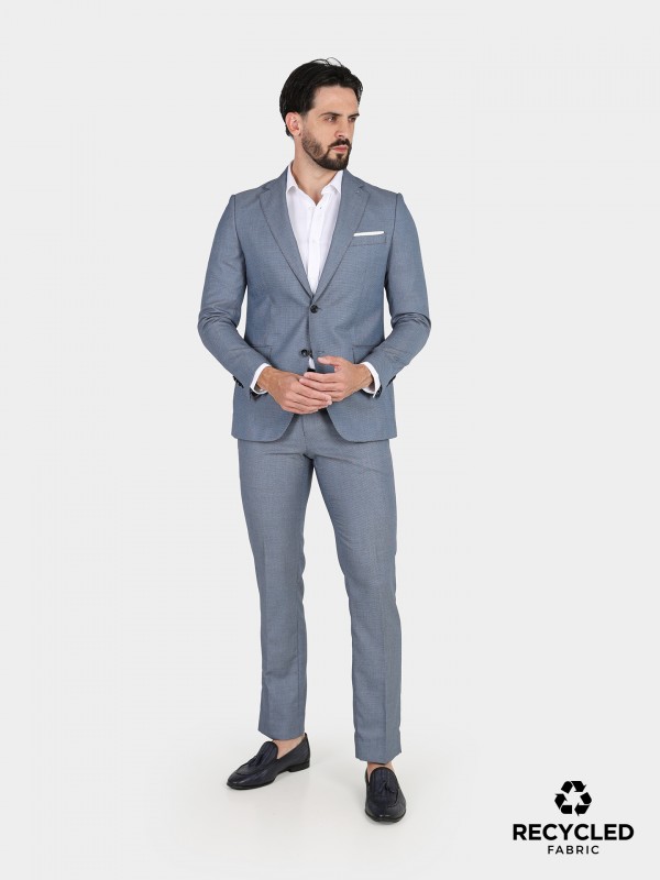 Regular fit suit recycled fabric