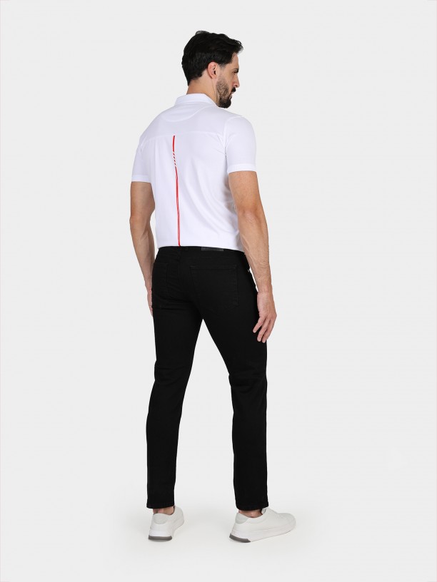 Slim fit cotton jeans