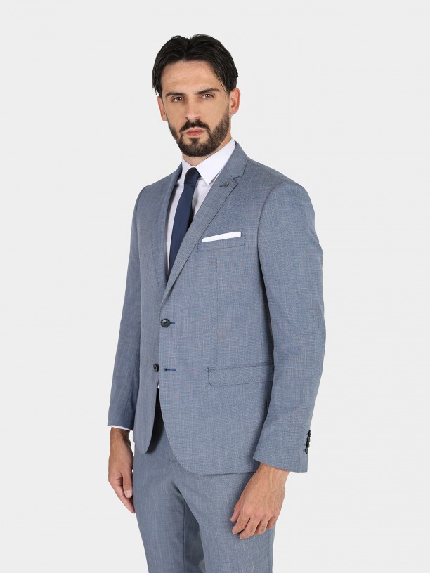 Traje de microestructura slim fit