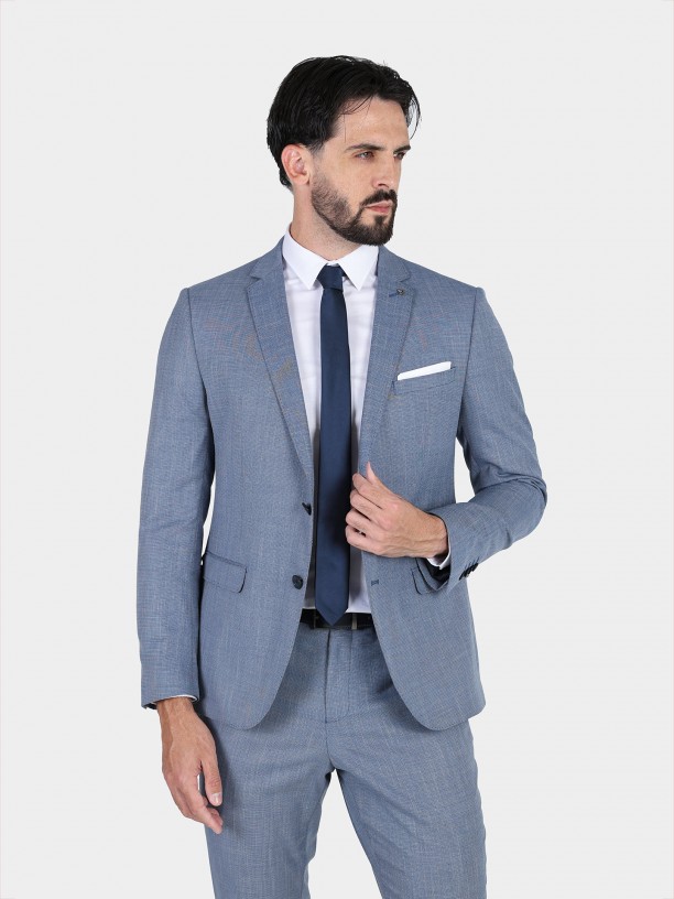 Traje de microestructura slim fit