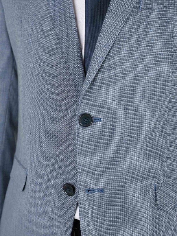 Microstructure slim fit suit