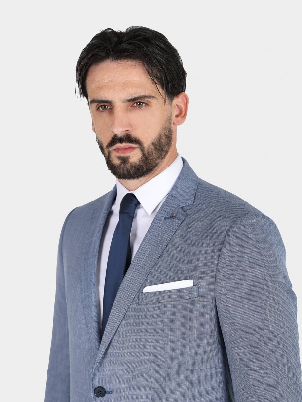 Microstructure slim fit suit