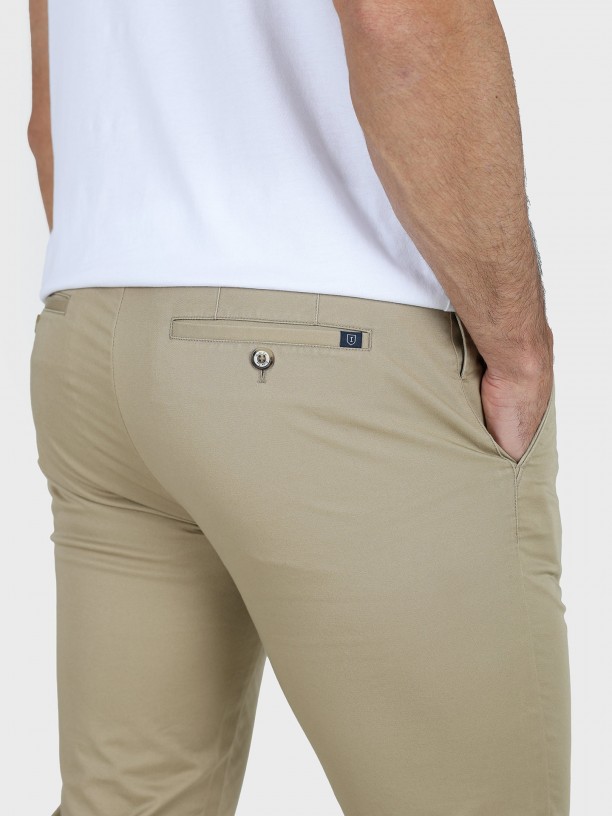 Slim fit elastic trousers