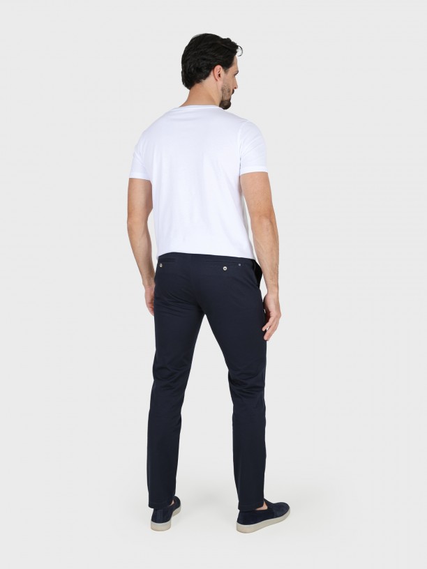 Slim fit elastic trousers