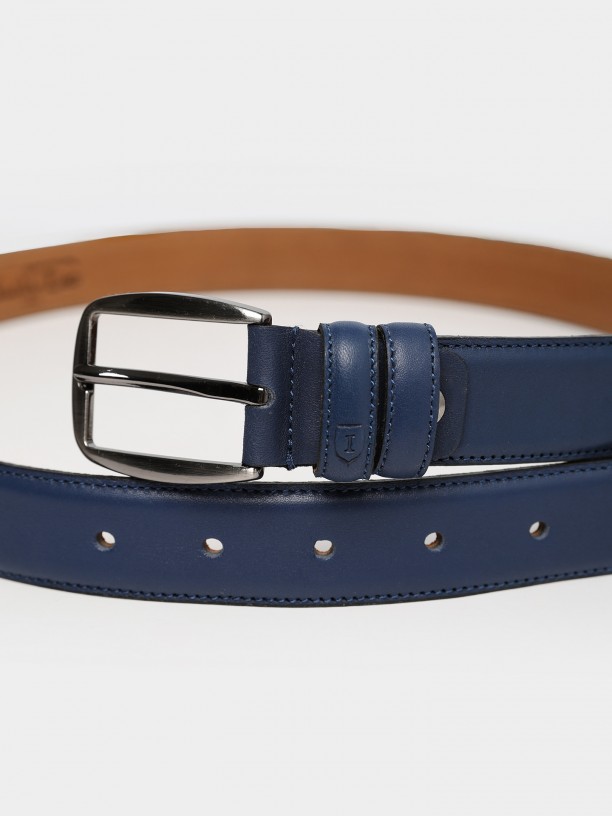 Leather casual belt