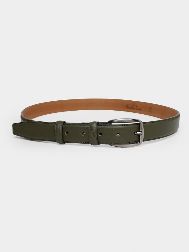 Leather casual belt