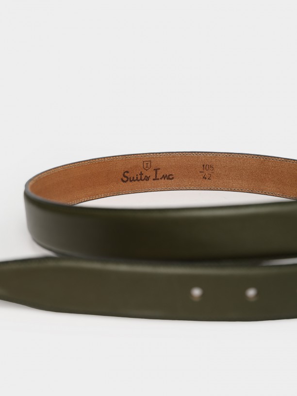 Leather casual belt