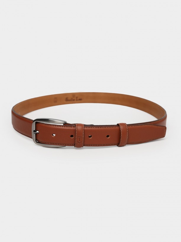 Leather casual belt