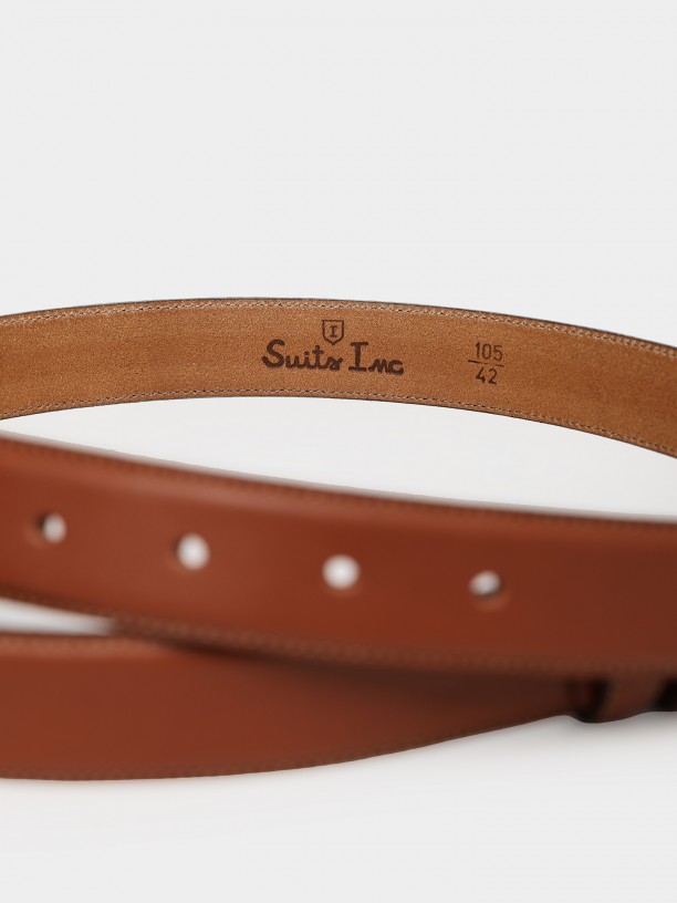 Leather casual belt