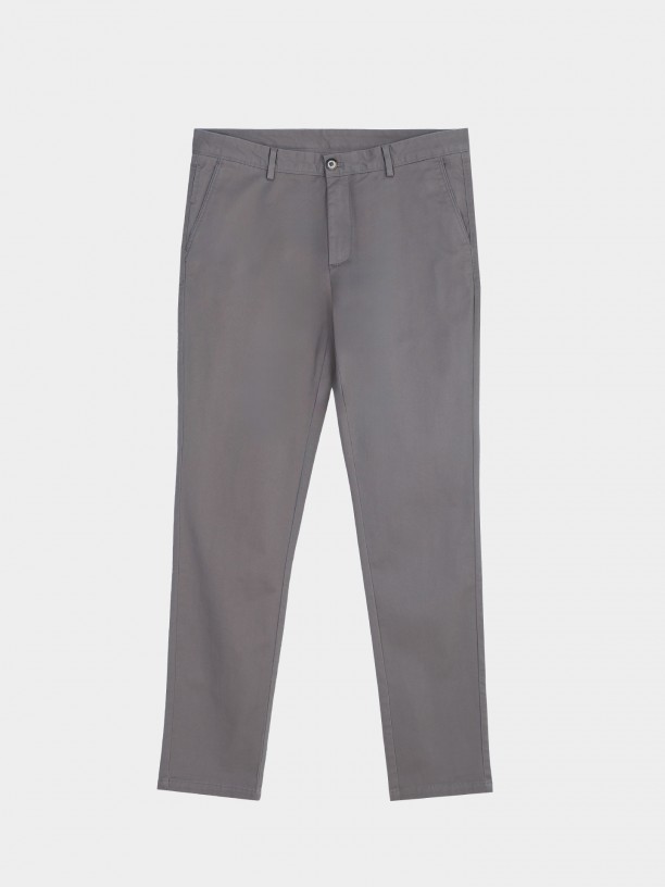 Slim fit elastic trousers