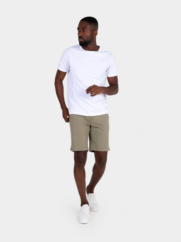 Cotton chino bermuda shorts