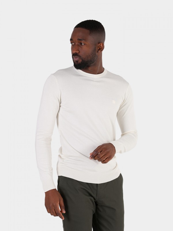 Jersey de punto con cuello redondo