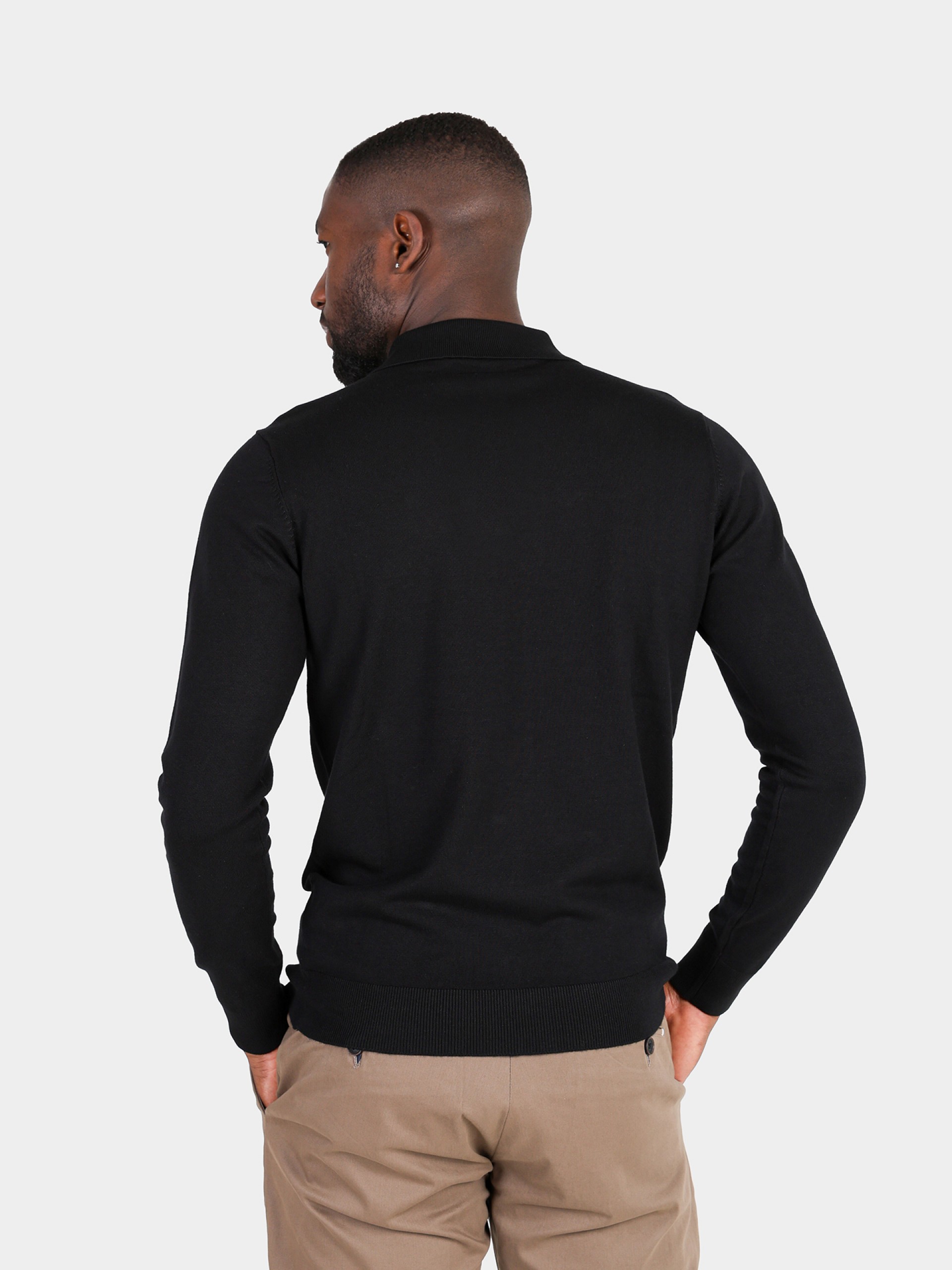 Polo de malha manga comprida